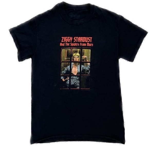 Vintage Other - VINTAGE Ziggy Stardust and The Spiders from Mar Black Graphic T-Shirt Bowie